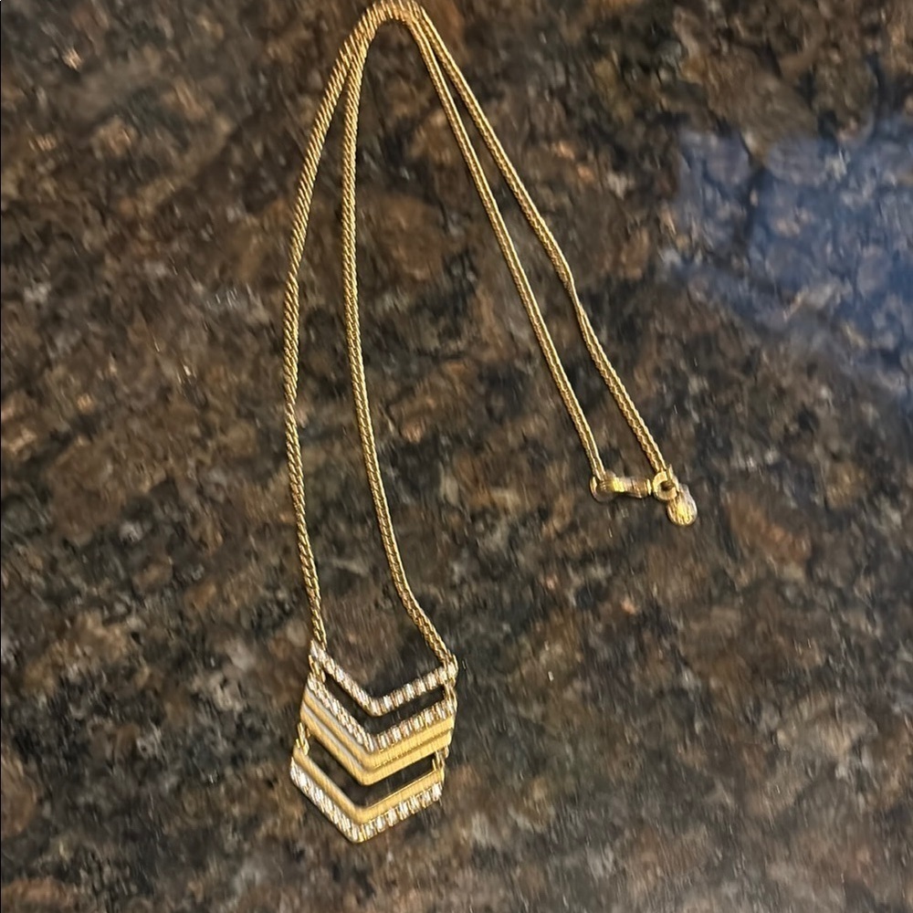 J. Crew Gold Chevron Necklace